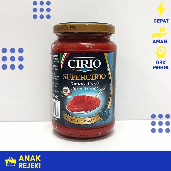 

[Best Seller] Cirio Tomato Puree 350gr - Tomat Pure Mash Halus Sauce Marinara Saus
