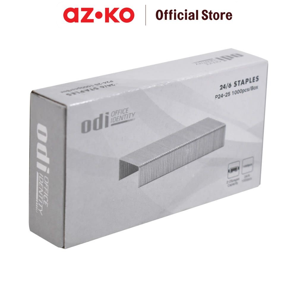 

AZKO Odi Staples 24/6 1000 Pcs Refill Hekter Isi Ulang Stepler Jepretan Kertas Peralatan Atk Alat Tulis Kantor