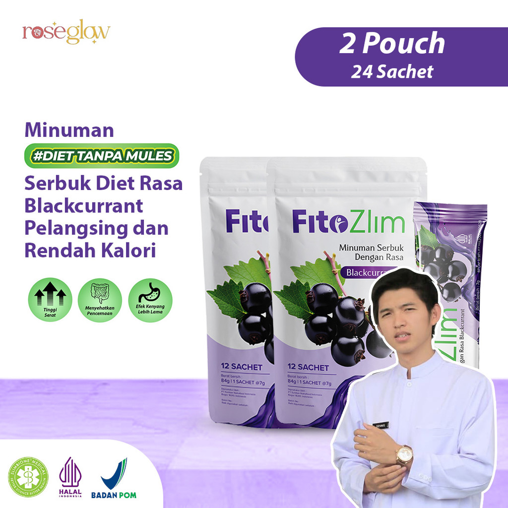

FitoZlim Minuman Diet Instan Tanpa Mules, 2 Pouch Isi 24 Sachet untuk Menurunkan Berat Badan