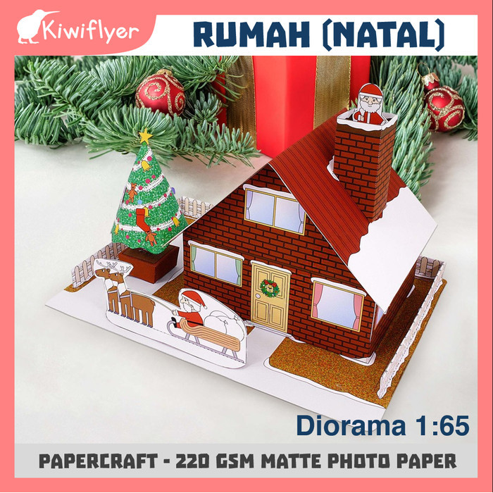 Papercraft Diorama - Rumah (Natal)