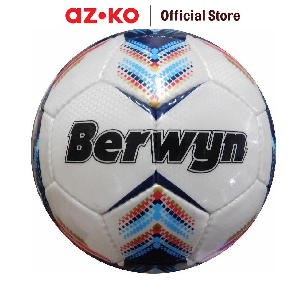 AZKO Berwyn Ukuran 4 Bola Sepak Panel Hand Sewn 32 Pvc - Putih Football Bola Kaki Perlengkapan Olahr