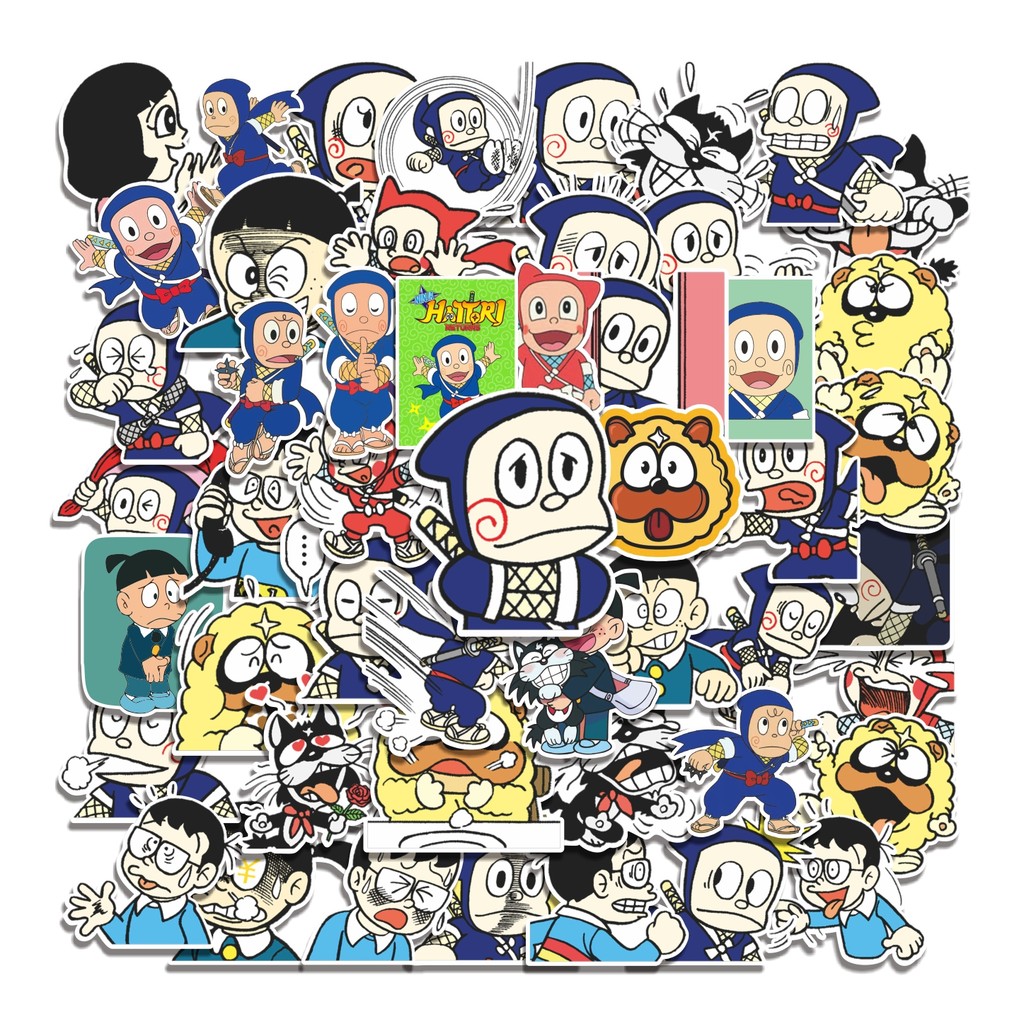 

COD 50 Pcs Stiker Ninja Hatori kun Lucu Anti Air Untuk Dekorasi Notebook Sepeda Skateboard Handphone DIY
