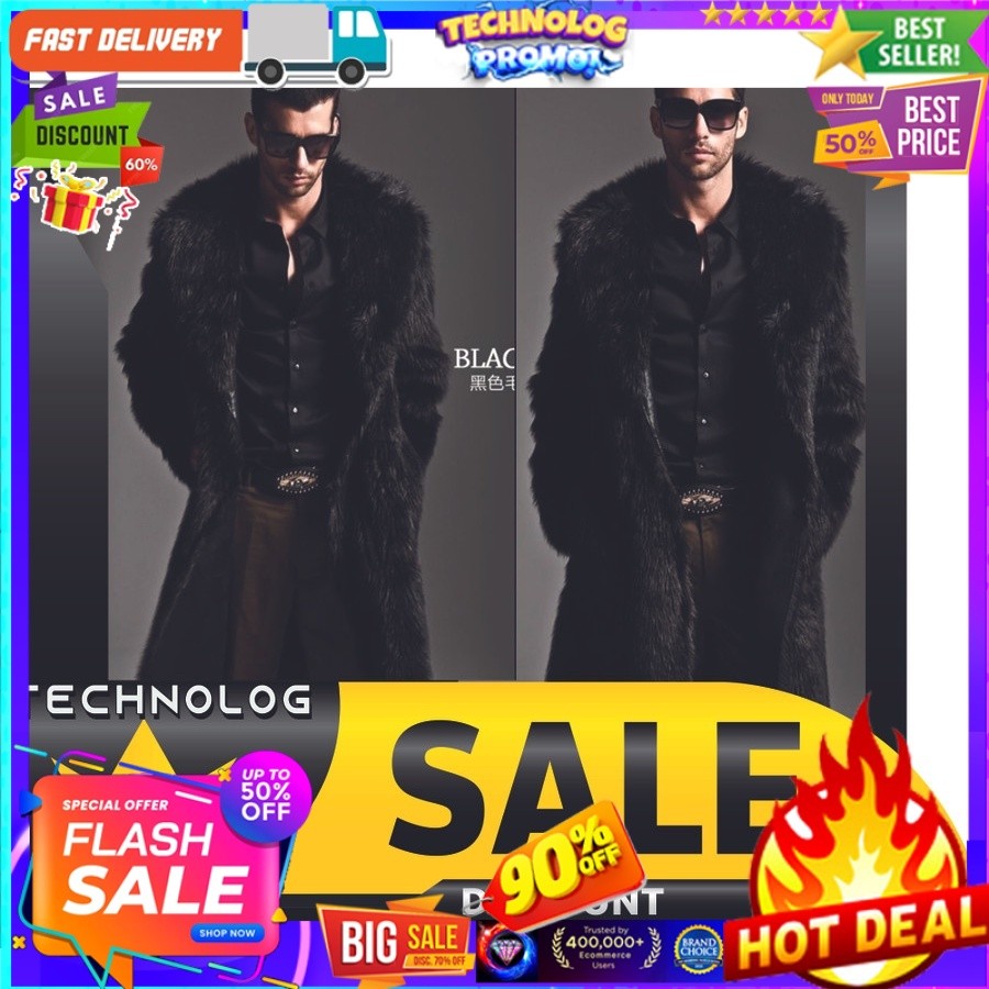 Jaket Jacket Bulu Impor Bulu Tebal Panjang Mantel Musim Dingin Imitasi Besar Kerah