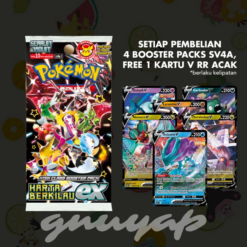 PY88SD Harta berkilau shiny treasures EX SV4A booster pack pokemon tcg indonesia card kartu langka o