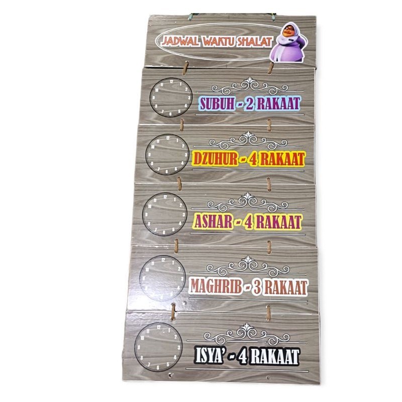 READYSTOCK Media kreatifitas anak / APE TK PAUD Pajangan Edukatif Waktu Sholat 5 Waktu