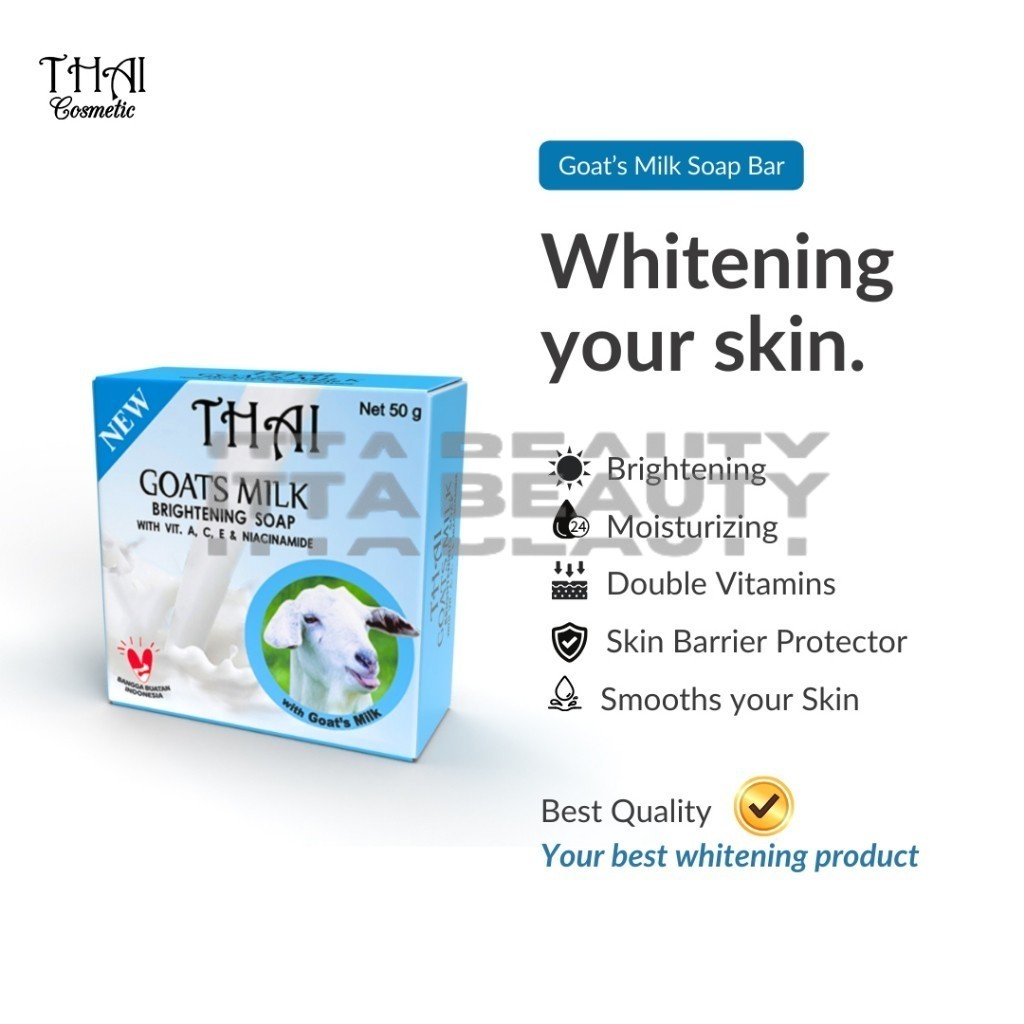 Thai Goats Milk | Rice Milk Soap 50gr - Sabun Susu Kambing & Beras