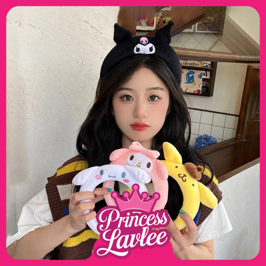 PL  F6086 Bando Boneka Sanrio Lucu  Korean Style Sanrio Hairband  Bandana Boneka Karakter Lucu  Band