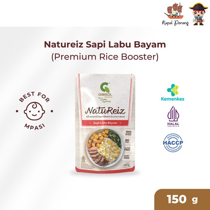 

GASOL Natureiz Premium Rice Booster Sapi, Labu, dan Bayam 150gr