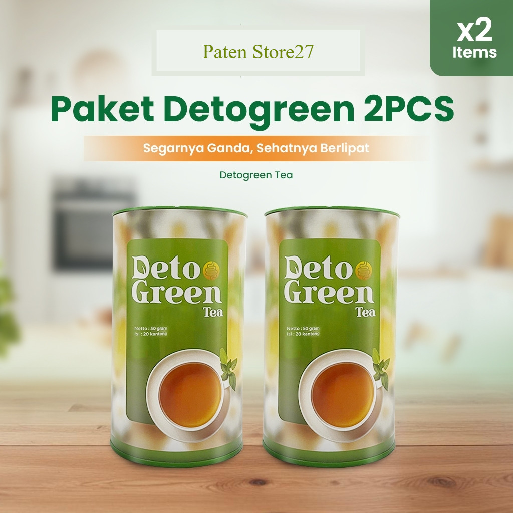 

DetoGreen 2 Pcs Teh Detox Sistem Pencernaan Membersihkan Usus Free Bubble