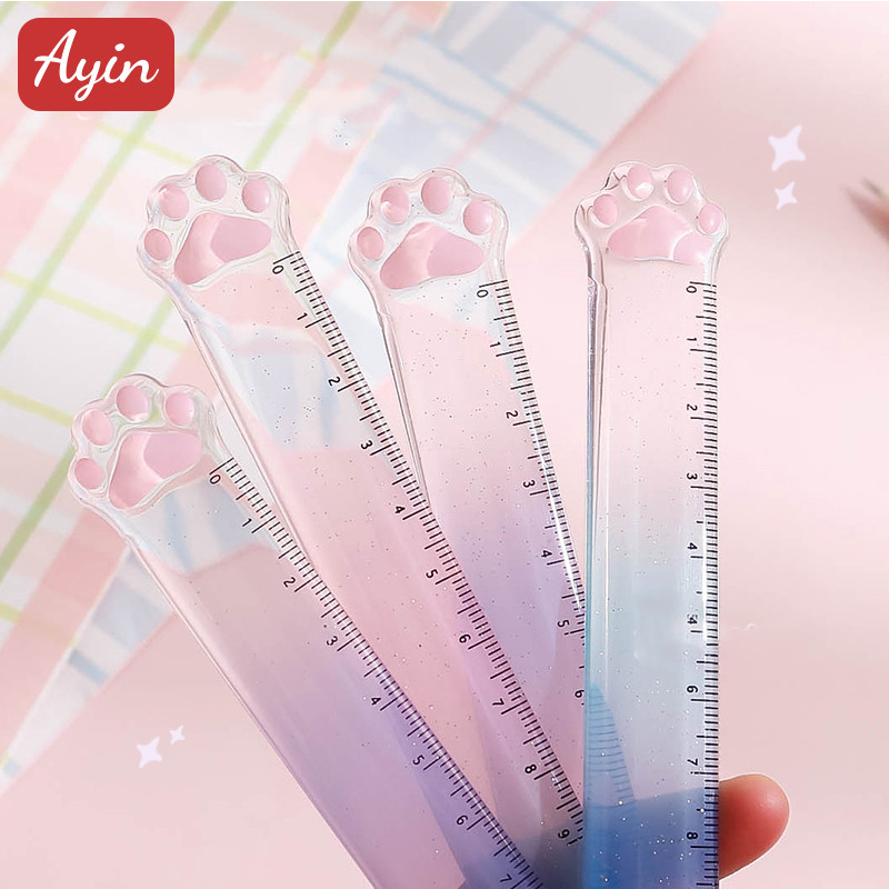 

Penggaris Ukur Penggaris Gambar Penggaris Meow Meow Gradient Cat Paw Ruler is Girl Heart Student 15cm