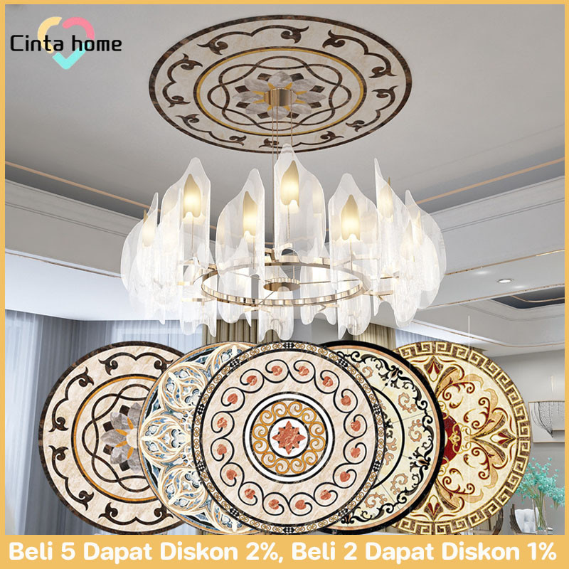 60CM Stiker Dekoratif Langit-langit Mewah Stiker Dekoratif Plafon Wallpaper Plafon Wallpaper Plafon 
