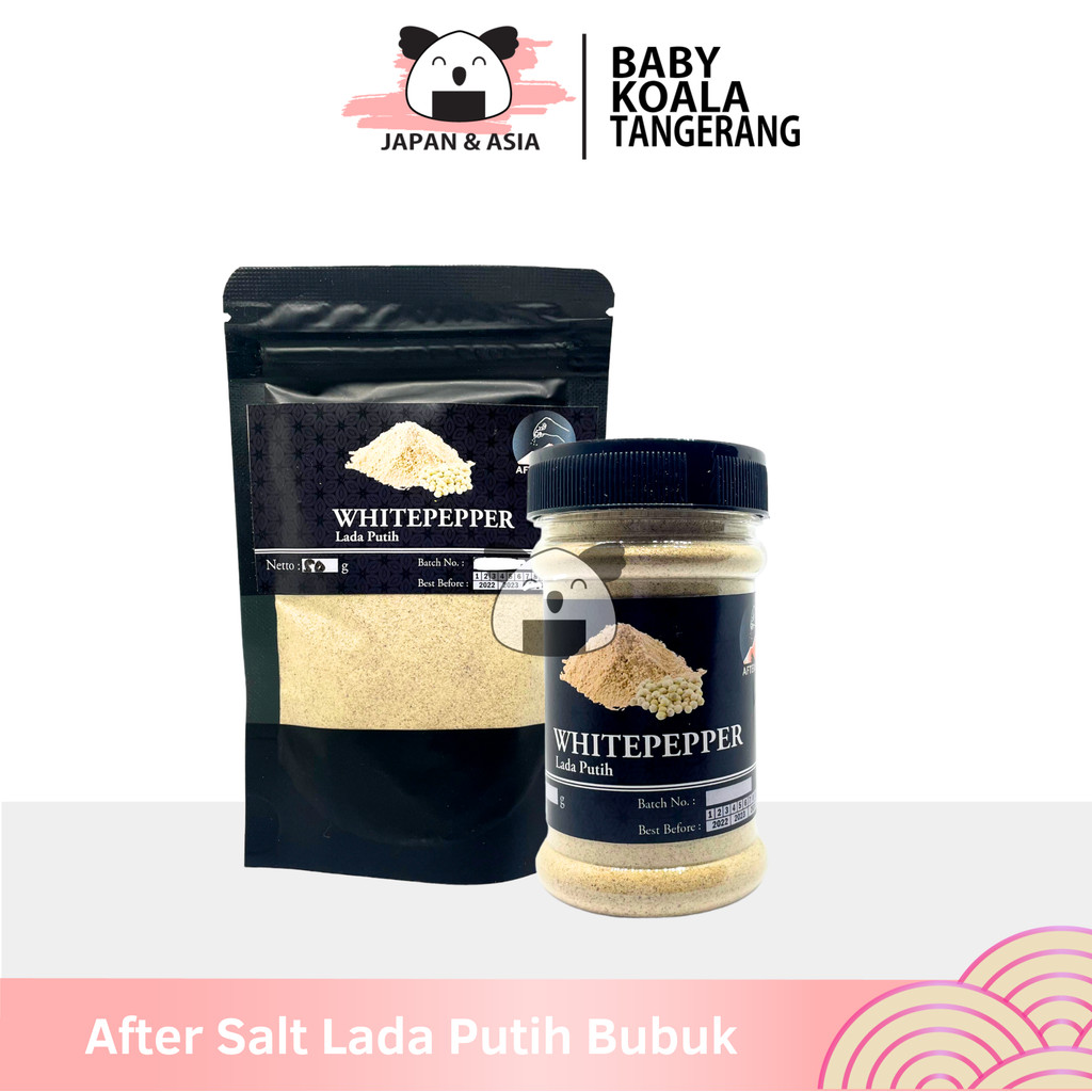 

AFTER SALT Lada Putih Butir & Bubuk 50 g | Merica Murni Asli Tanpa Pemutih - BKT