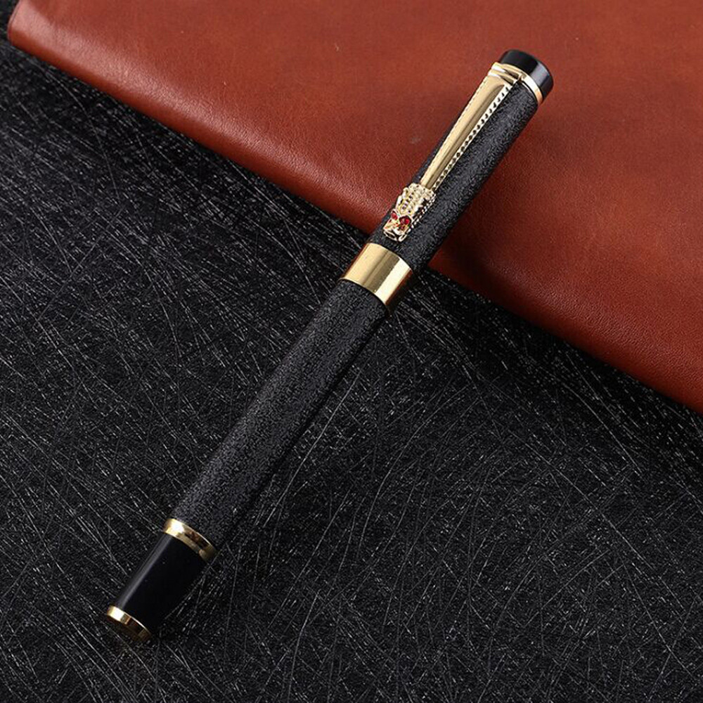 

High Quality Black Dragon Business Office Fountain Pen Student School Stationery Supplies Ink Pen Blue Black Replaceable Ink Sac