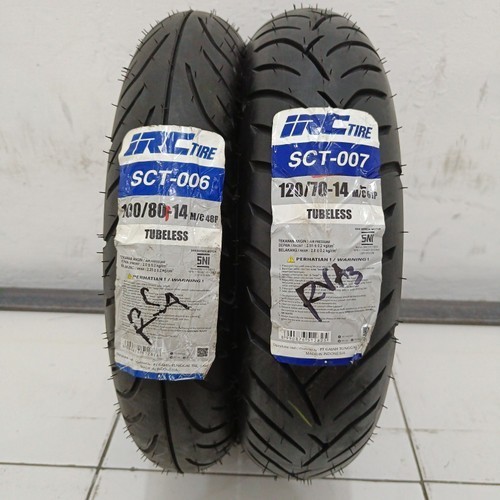 BAN MOTOR VARIO 160 IRC SCT-006 & SCT-007 TUBELESS SEPASANG / SATUAN  DEPAN BELAKANG HONDA VARIO 160