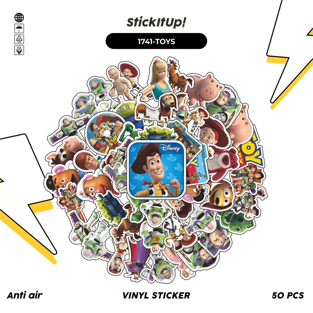 

COD 50 Pcs Stiker DISNEY SERIES TOY STORY CHARACTER MIX 001 Lucu Anti Air Untuk Dekorasi Notebook Sepeda Skateboard Handphone DIY