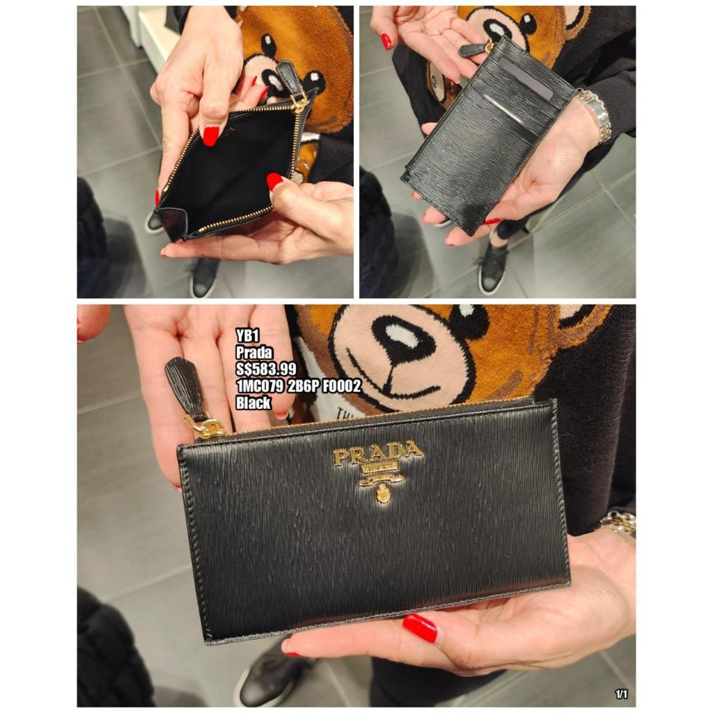 PRE-ORDER YB1 PRADA 1MC079 2B6P F0002 CARD CASE
