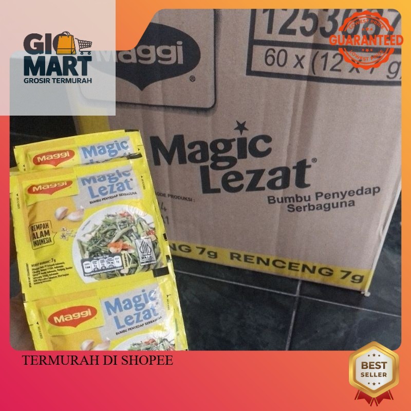 

Magic Lezat 1 dus isi 60 renceng packing lebih dr 1 dus pengemasan pake plastik