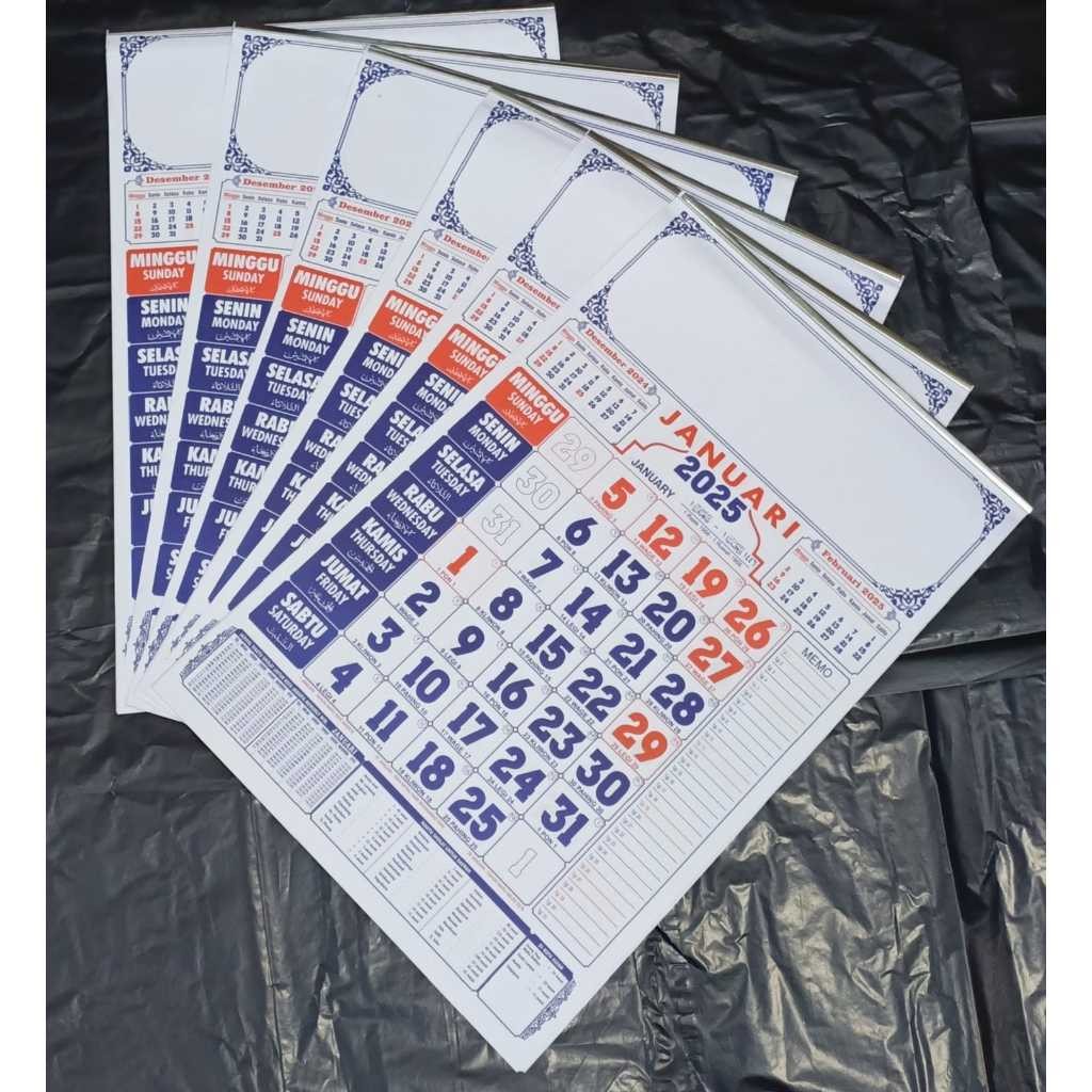 

Kalender Dinding Tahun 2025 Polos 48x32cm