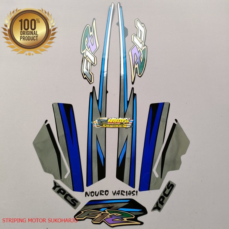 (ORI) striping yamaha fizr fiz r f1 zr 1996 1997 crome biru kualitas original