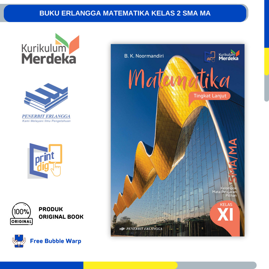 Buku MATEMATIKA Kelas 11 SMA/MA Kurikulum Merdeka Penerbit Erlangga