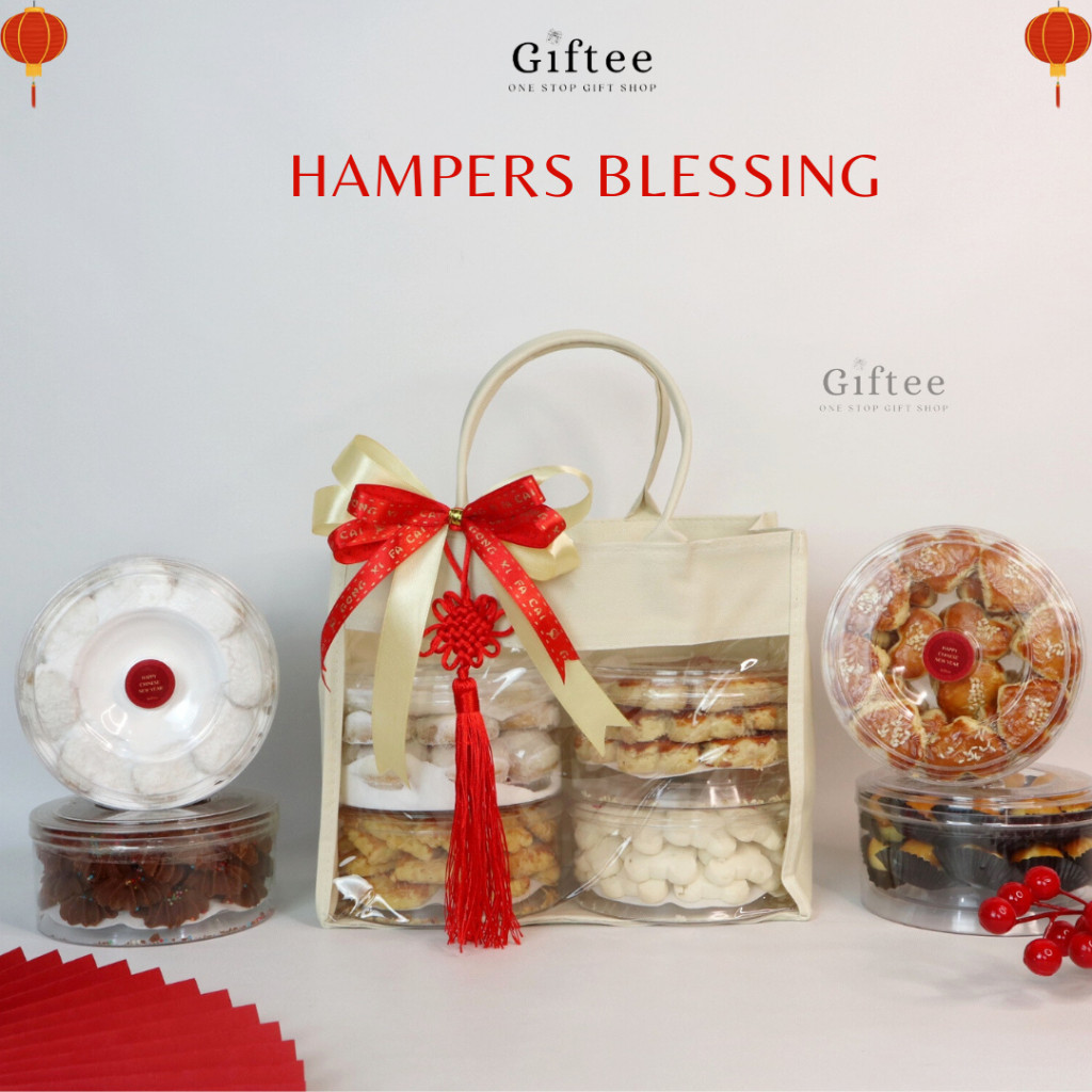 

HAMPERS BLESSING IMLEK TAS JINJING PREMIUM KUE KERING COOKIES MUG HANDUK NASTAR SKIPPY HAMPERS KADO HADIAH PARCEL PARSEL BINGKISAN MIKA BAG SOUVENIR CNY HAMPERS IMLEK SINCIA LUNAR TAHUN BARU CHINESE NEW YEAR