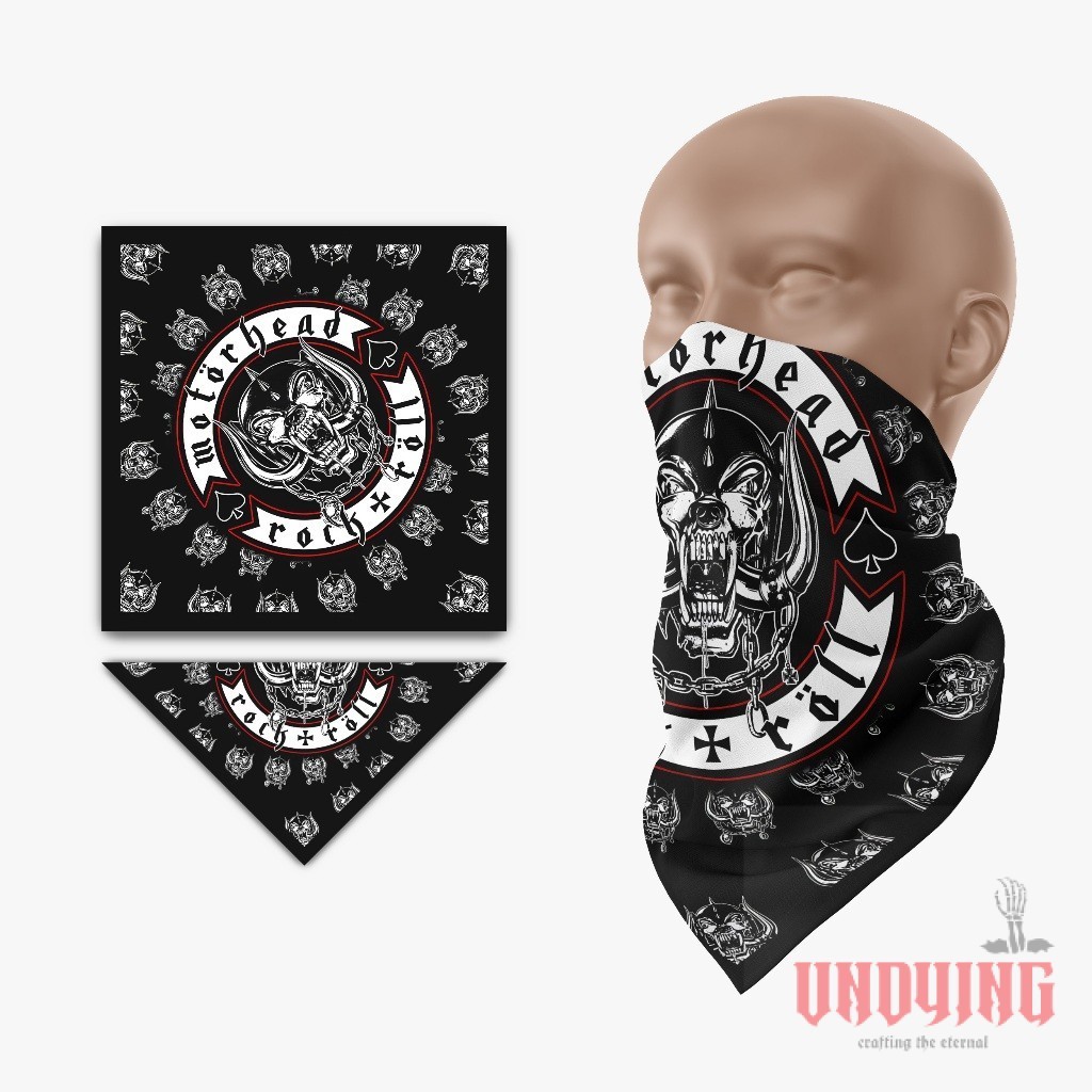 Motorhead - Bandana /Paisley Masker Scarf /Band Death Metal / Bandana Slayer Unisex /Skena Aksesoris