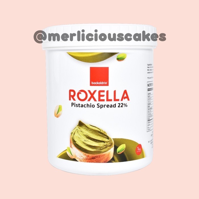 

1 Kg Roxella Pistachio Spread 22% Selai Pistachio Isian Kunafa Dubai Chocolate Filling Roti Topping Donat Kue