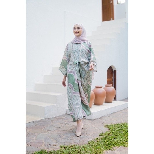 Bambee/Baju Muslim Style Keren /Baju Batik Wanita Dress Kaftan Batik Hijab Syari Muslim Jumbo Modern