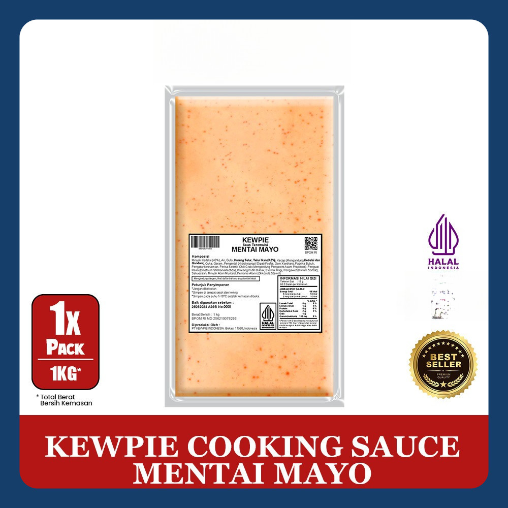 

KEWPIE COOKING SAUCE MENTAI MAYO 1KG/ KEWPIE SAUS MENTAI 1KG
