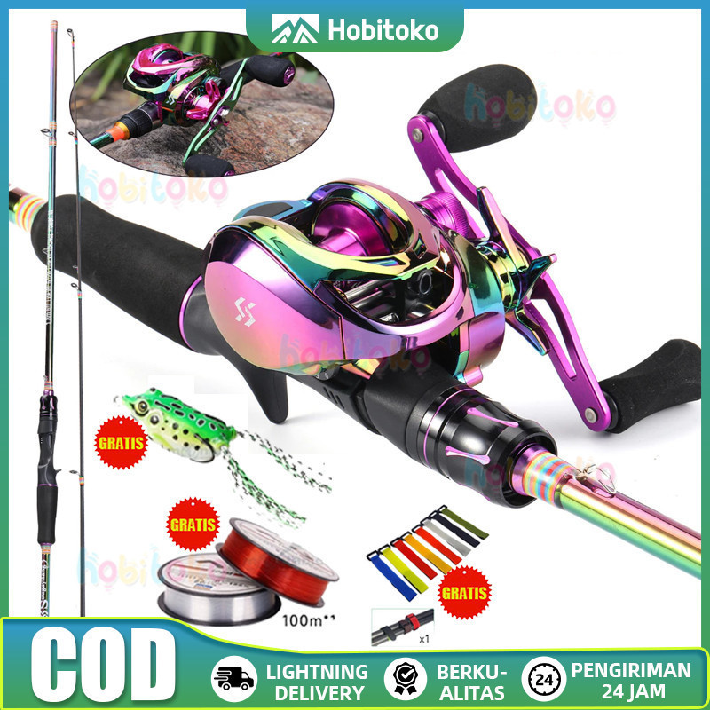 【Beli 1 Gratis 4】1.65M/1.8M/2.1M/2.4M Joran Pancing Set pancingan set lengkap / joran pancing 1 set 