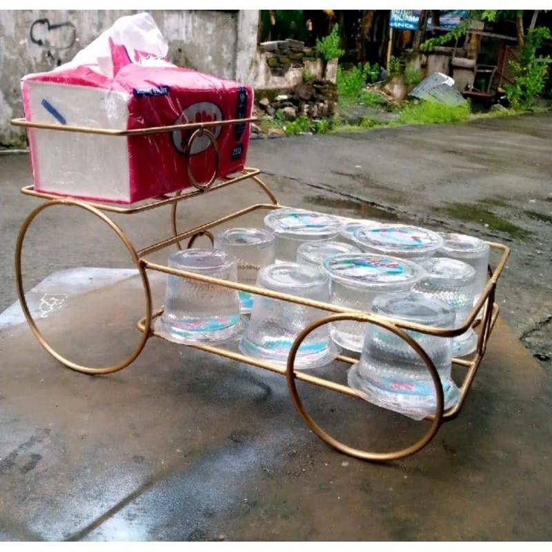 Rak minuman lebaran terbaru/rak minuman minimalis /rak Aqua gelas