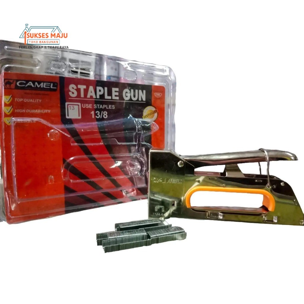 Staples Steples Stepler Gun Tembak Jok Motor mebel kursi jok kulit sofa