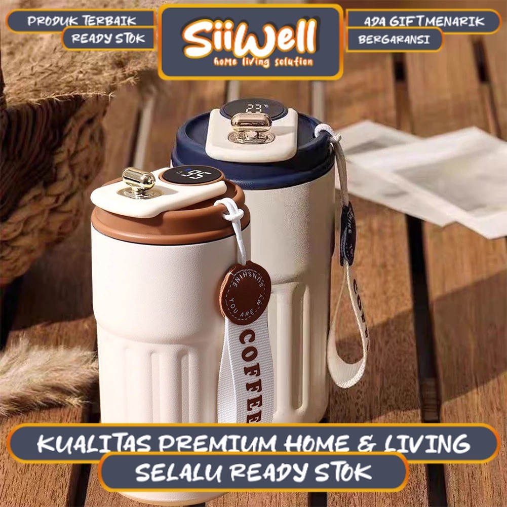 Tumbler Termos Coffe Stainless Steel/ Tumbler Gelas Estetik Tumbler Minum Gelas Kaca Tutup Mug Lucu 