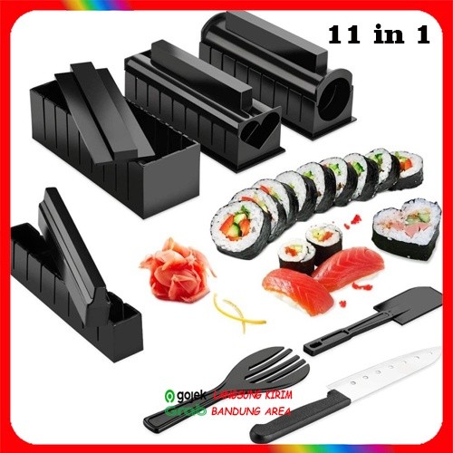 Sushi Maker Profesional 11 Set Cetakan Alat Pembuat Sushi 11 Set Perfect Roll.