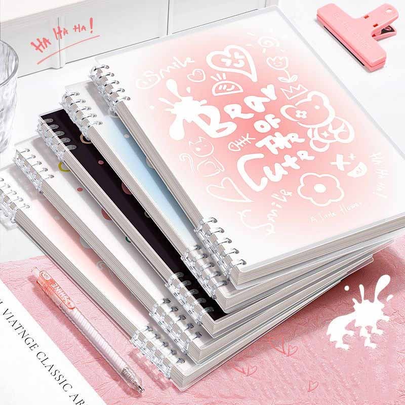 

A5 B5 Buku Tulis Sekolah Lucu Spiral Notebook Buku Diary Aesthetic Jurnal Lose Leaf Binder Kuliah Ring Notebook For Student Back To School Office Stationery
