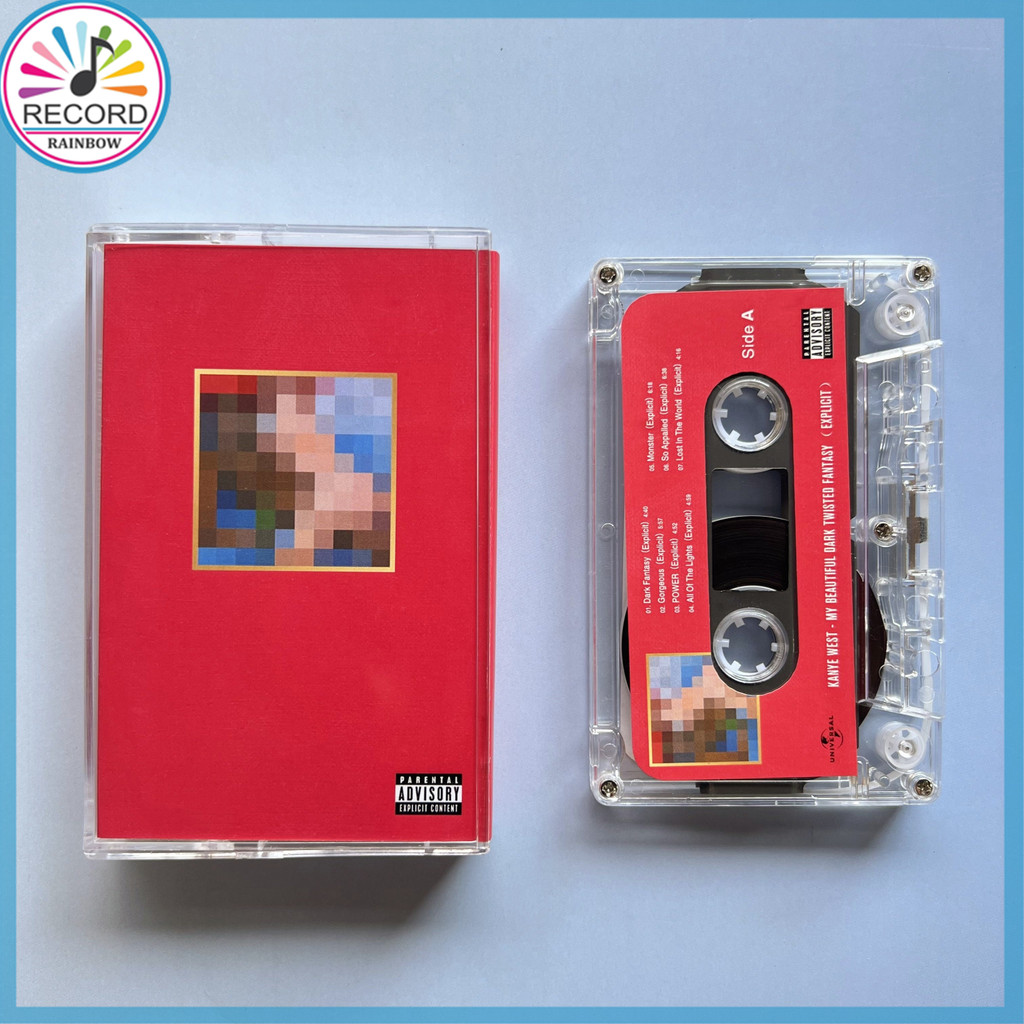 Kaset Pita Kanye West My Beautiful Dark Twisted Fantasy Cassette Tape [Tersegel] Terbaru