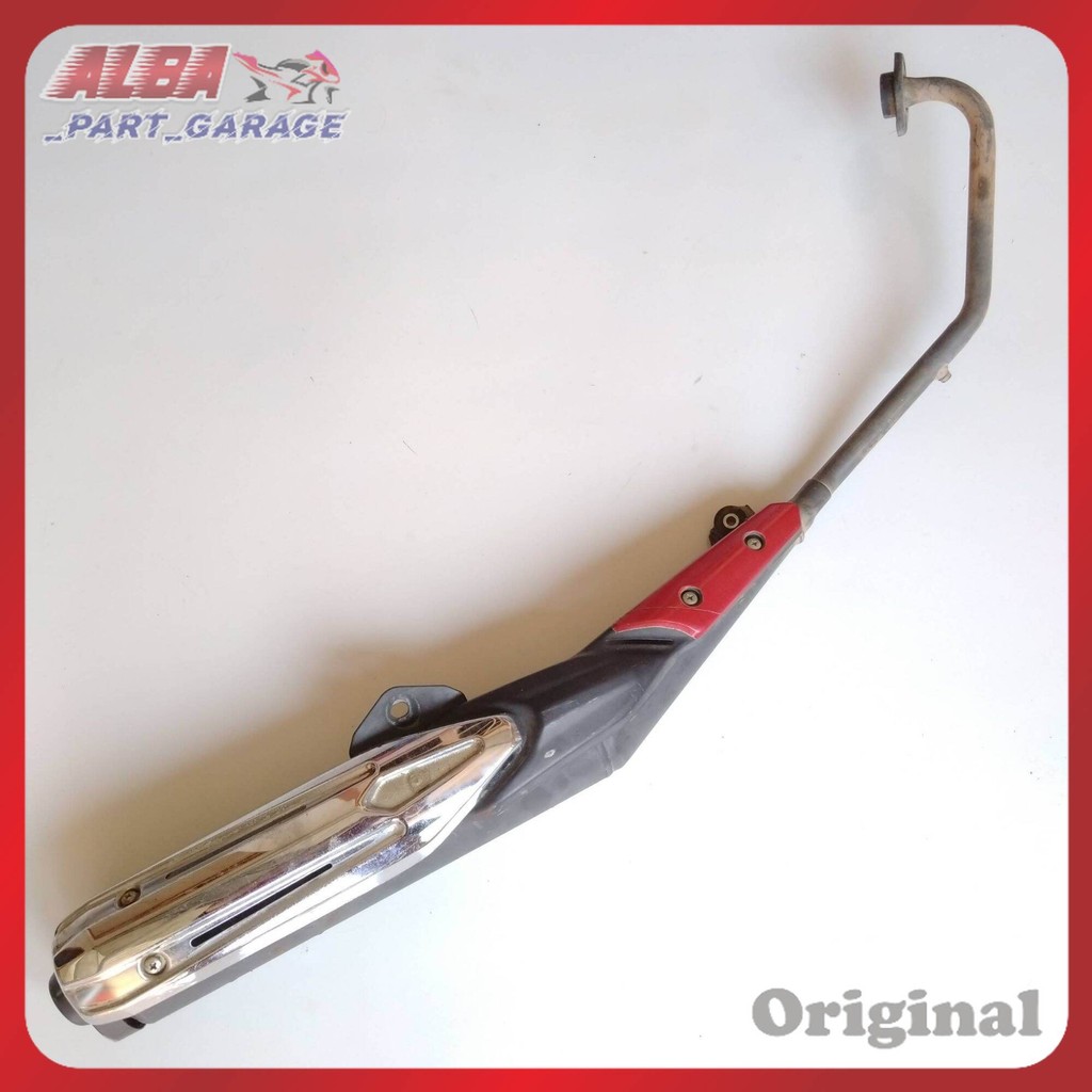 KNALPOT STANDAR JUPITER MX NEW 135 2013-2014 ORIGINAL BEKAS KNALPOT JUPITER MX NEW SEKEN ORIGINAL/SE