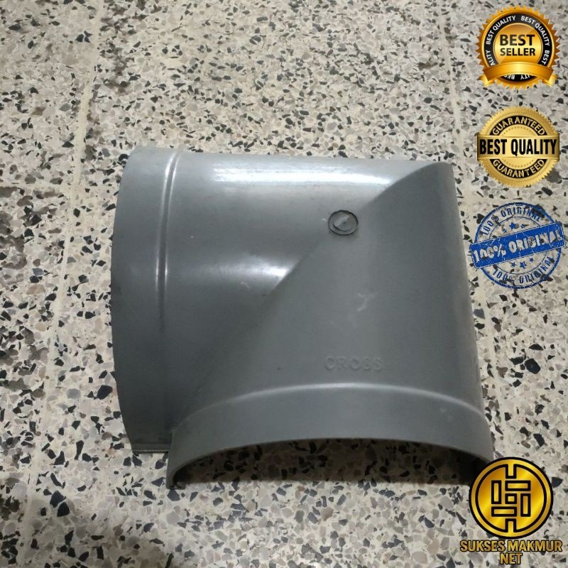 [MASSION] Belokan Talang Air Gutter OVAL RG 6" inch Setengah Lingkaran Letter L PVC / Knee / Siku Ta