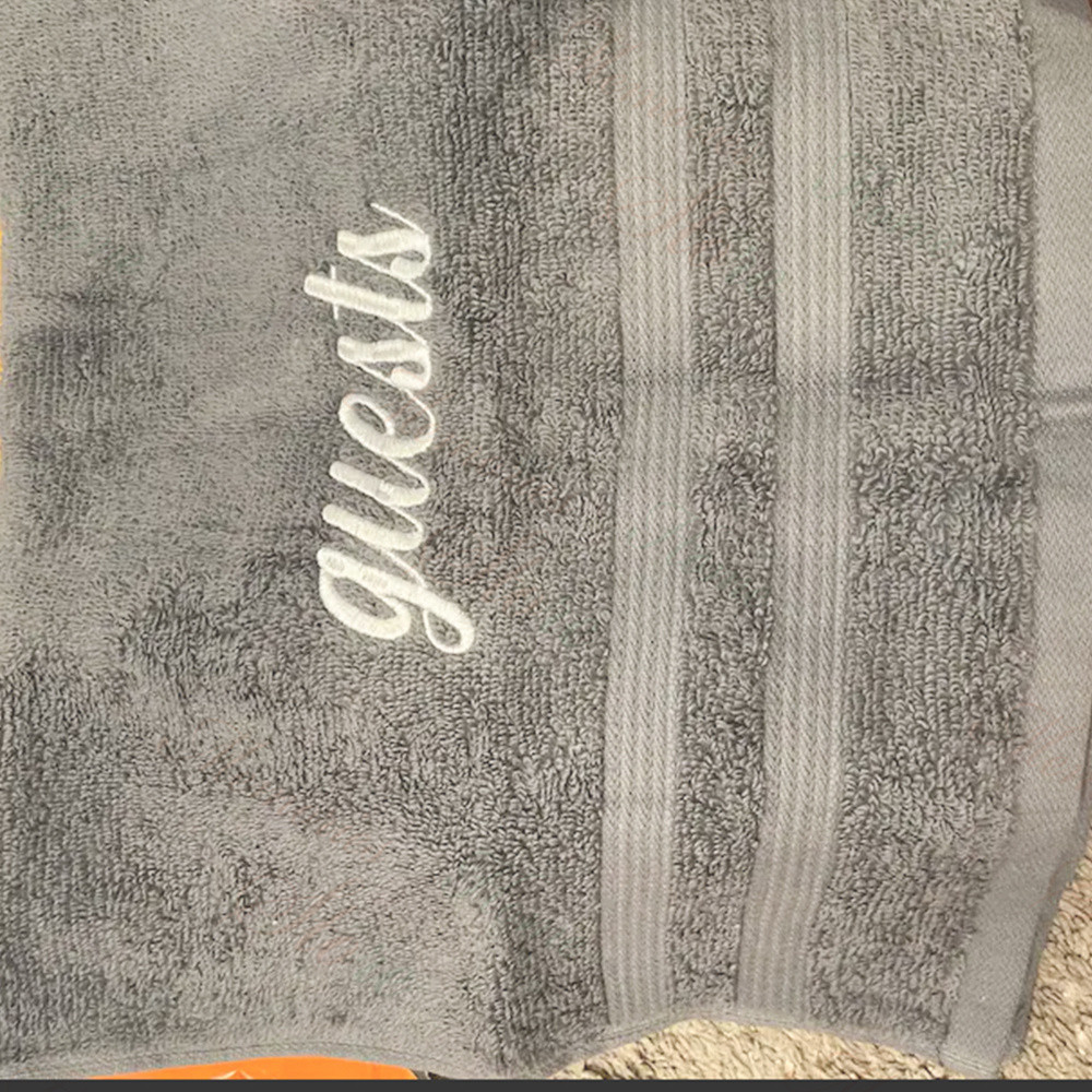 Multiple Colors Monogram Towel Personalize Embroidered Name Bath Towel Cotton Hand Towel Home Washcl