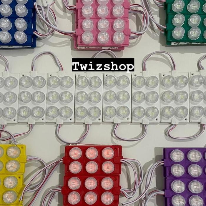 Promo (isi 5 pcs) Lampu LED Module 6 Mata (2x3) 12 Volt 24 Volt / LED Modul 2x3 Mata Besar 12V 24V -