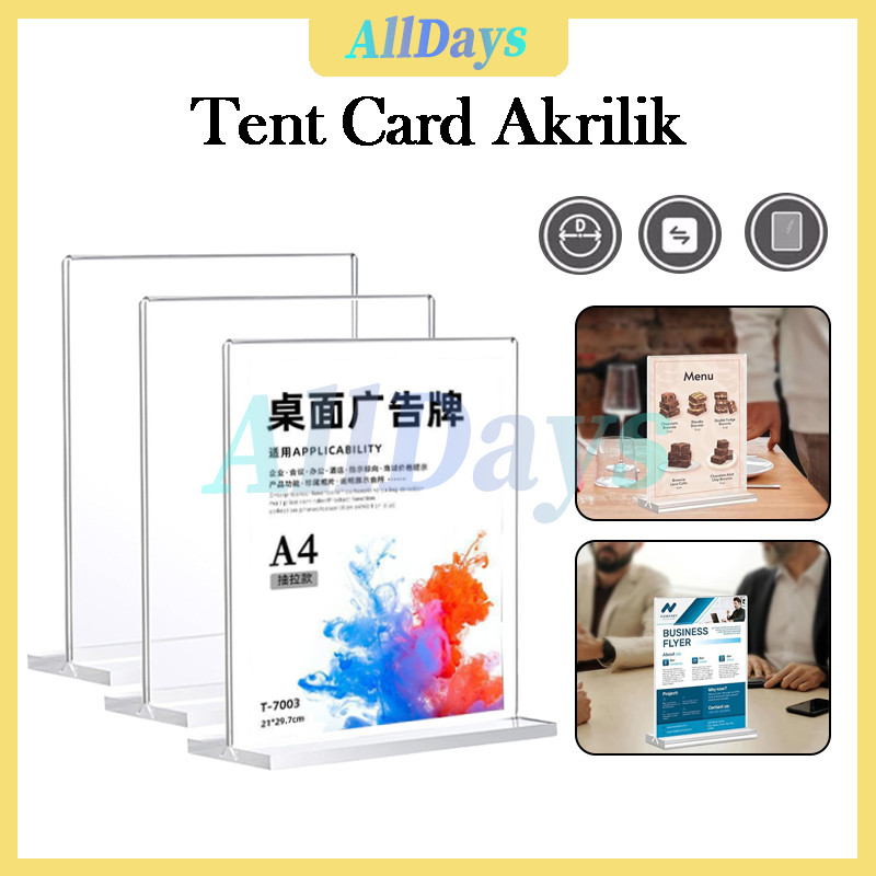 

Standing Akrilik Display Brosur/A4-A5-A6 Tent Card Holder Barcode