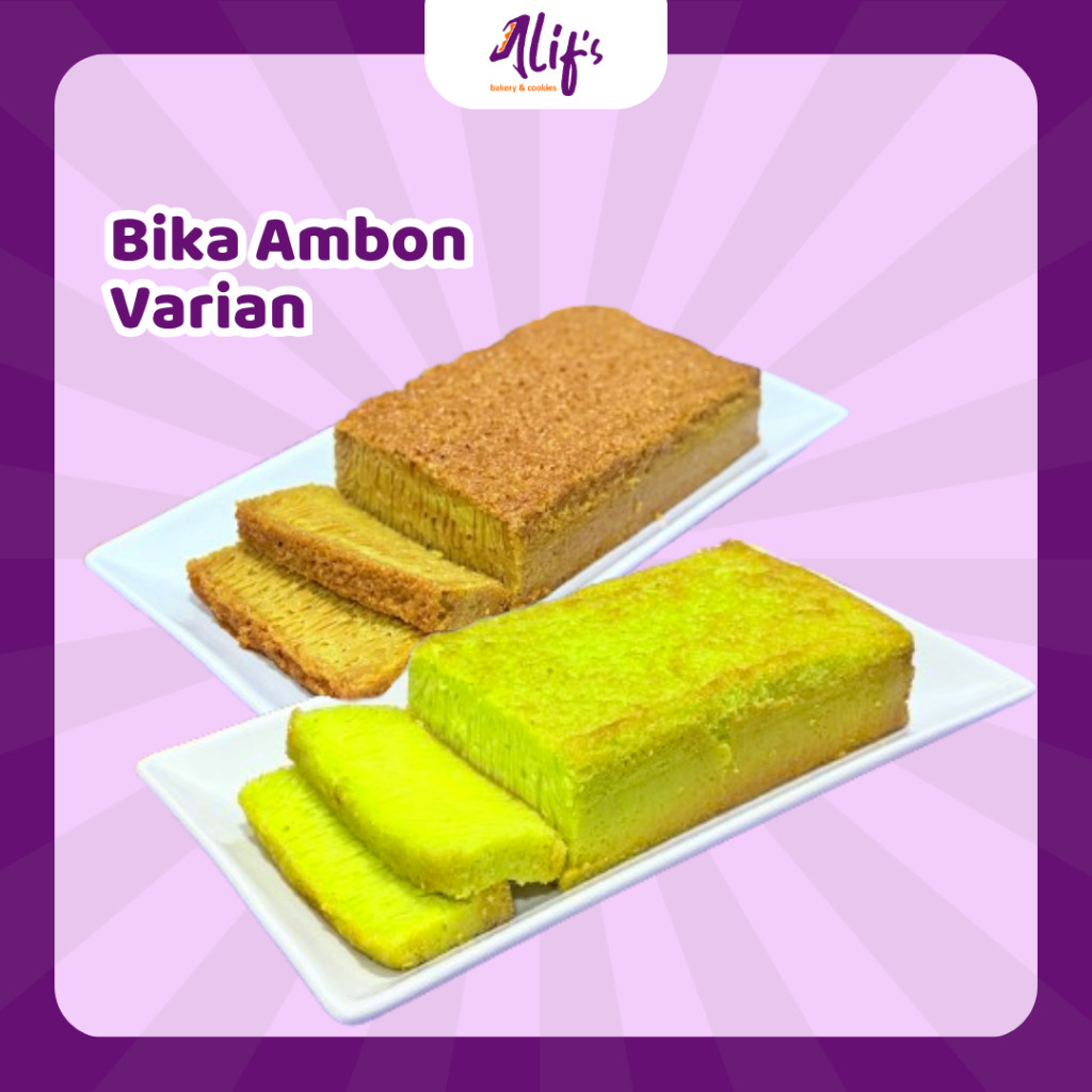 

Bika Ambon Pandan dan Coklat Lembut Bersarang Cemilan Kue Cake Alifs Bakery N Cookies