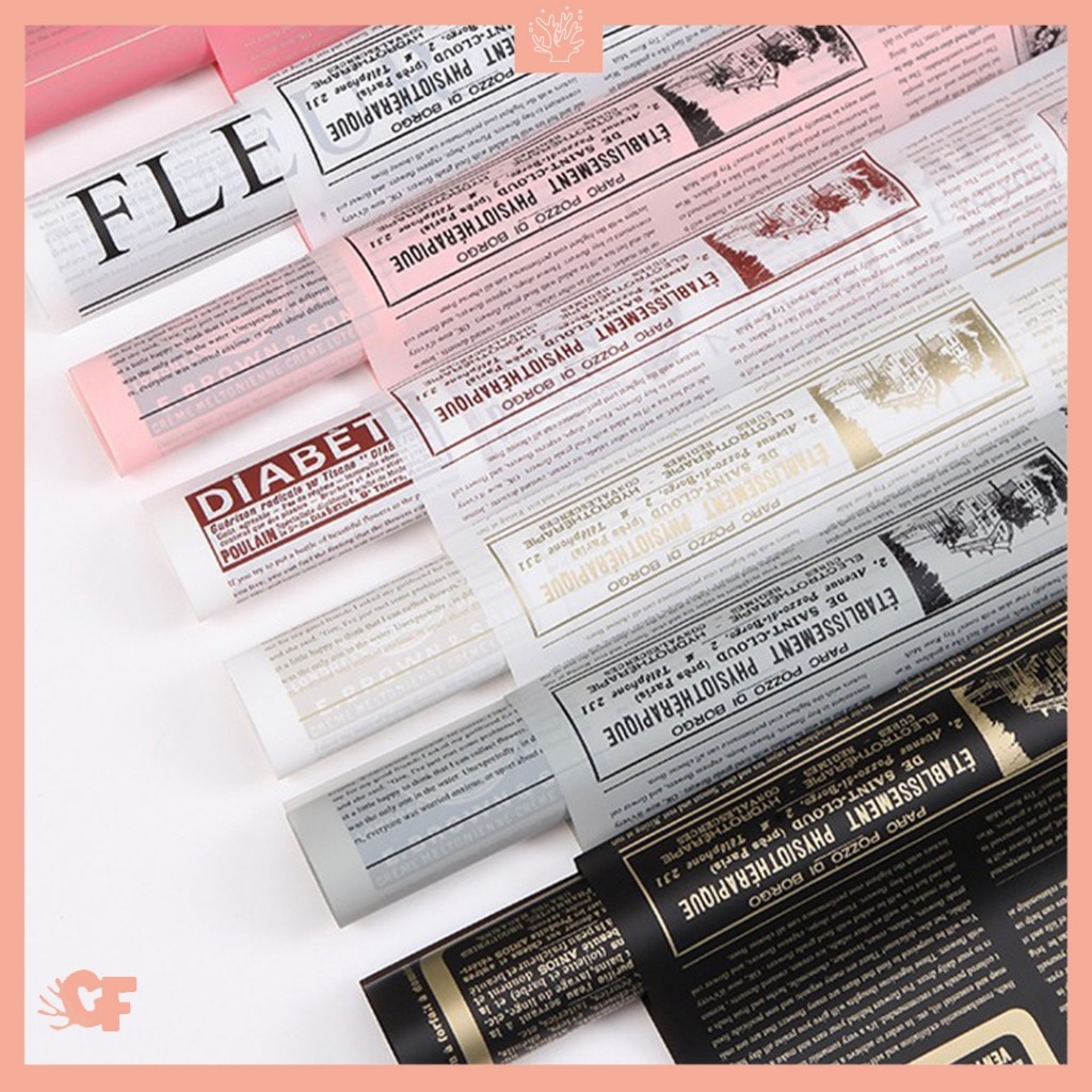 

PROMO!20 LEMBAR Kertas Buket Bunga Koran Flower Wrapping Paper Newspaper Cellophane Buket KB6041READY