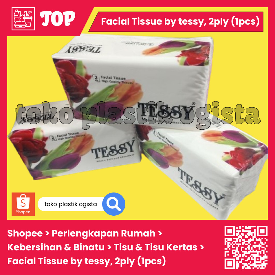 

Facial Tissue by tessy, 2ply (1pcs), isi 250 lembar