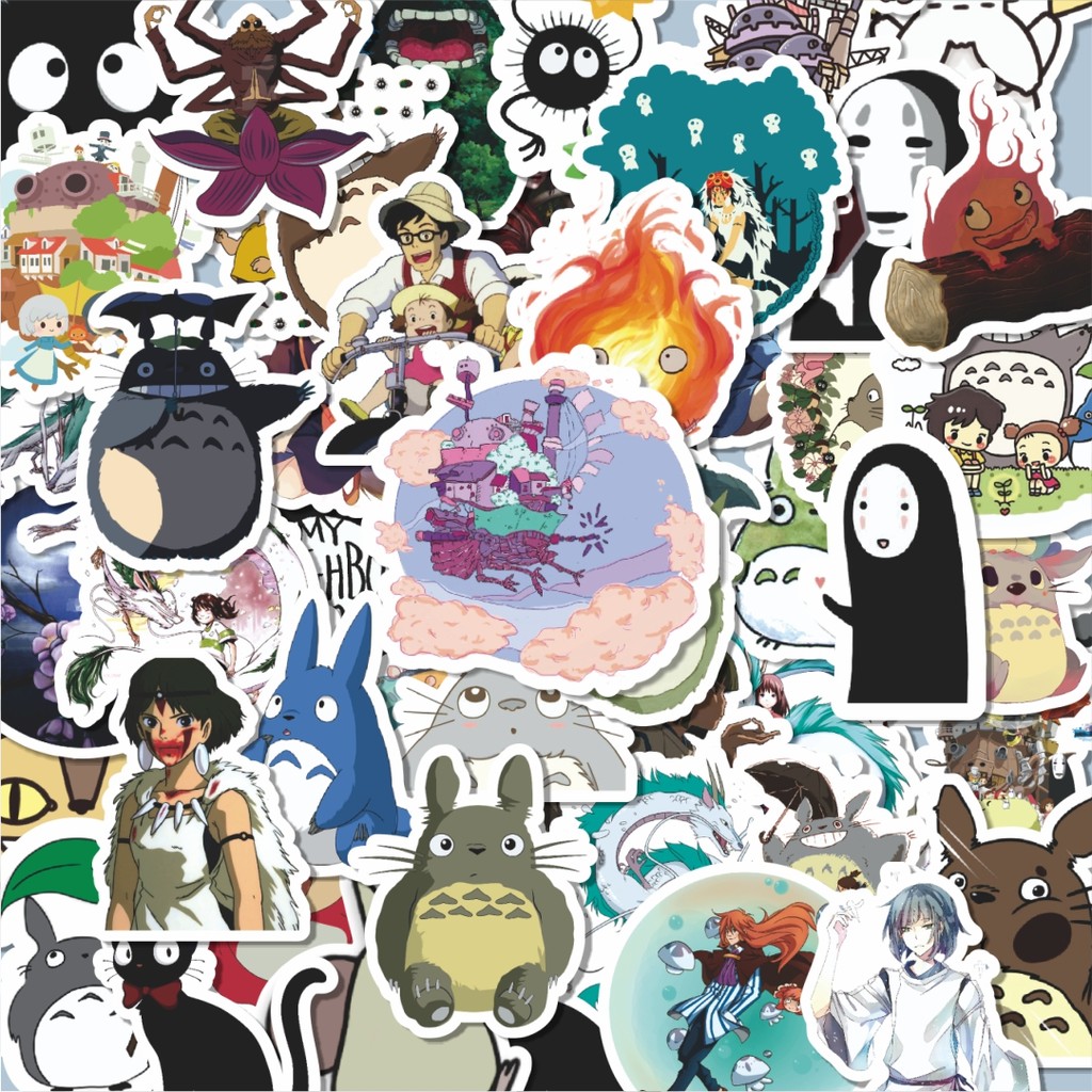 

Stiker Aesthetic Stiker Anti Air Stikers Berperekat Waterproof sticker decal buat Motor Helm Buku Journal Koper Casing HP Laptop Botol Minum Hadiah anak Stiker Anime Ghibli Hayao Miyazakui V1 Dekorasi Lucu Kreatif untuk Notebook, Skateboard, HP