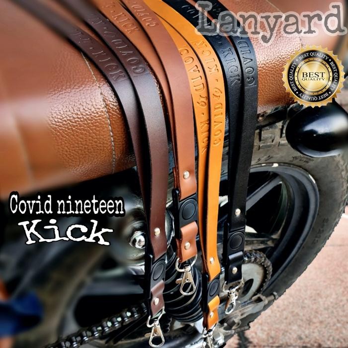 

Tali Lanyard covid 19 kick / Lanyard Kulit /Tali Gantunganid / idcard