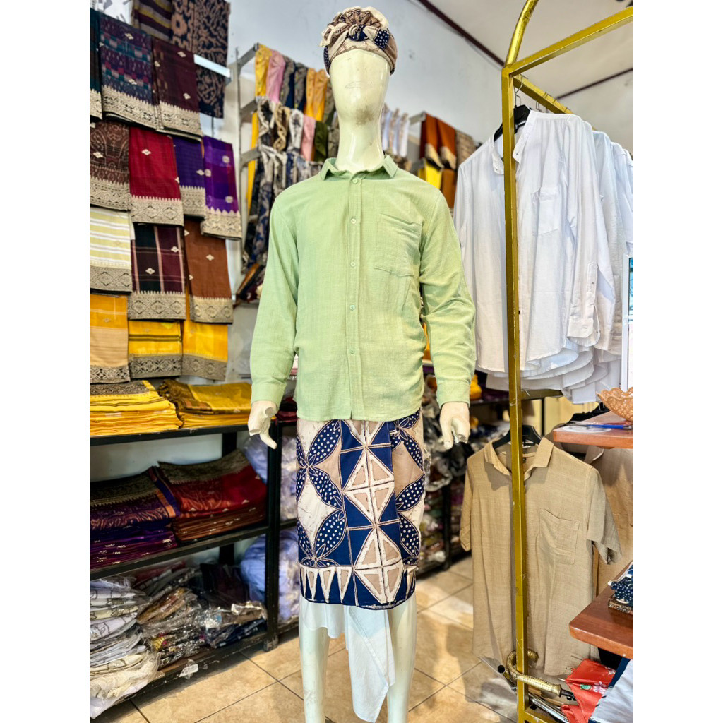 [ GA gallery ] Promo Set Saput + Udeng Jadi Rimpit Batik Semi Tulis SYN Asli Pria | Remaja | Dewasa 