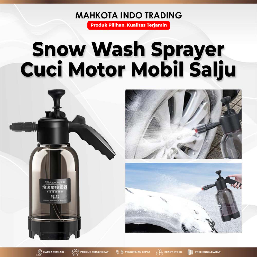 Cuci Salju Manual Hand Snow Wash Sprayer Salju Motor Mobil 2 Liter