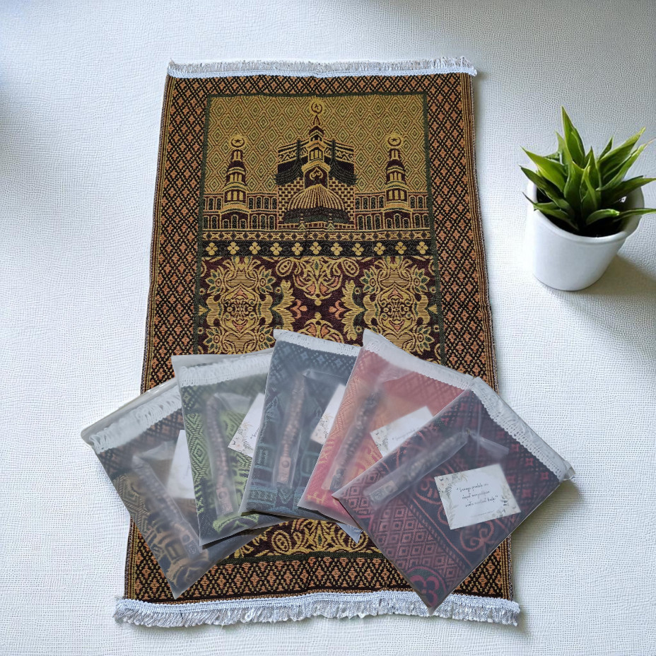Paket Suvenir Sajadah Rajut turki sajadah grosir oleh oleh haji umroh uk 70x110 cm