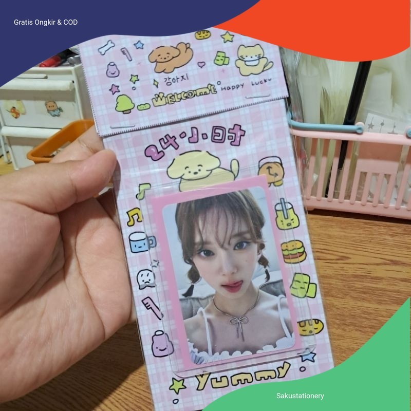 

1 set Alas Packing Cute Photocard Lengkap Dengan Plastik